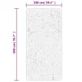 Tapis shaggy PAMPLONA poils longs moderne doré 100x200 cm