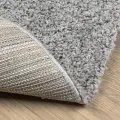 Tapis shaggy PAMPLONA poils longs moderne gris Ø 100 cm