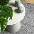 Tapis shaggy PAMPLONA poils longs moderne gris Ø 100 cm