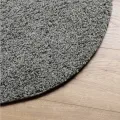 Tapis shaggy PAMPLONA poils longs moderne vert Ø 80 cm