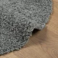 Tapis shaggy PAMPLONA poils longs moderne vert Ø 80 cm