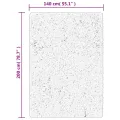 Tapis shaggy à poils longs moderne beige anthracite 140x200 cm
