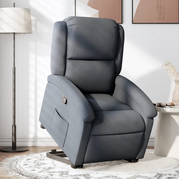 Fauteuil inclinable Gris foncé Velours