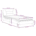 Lit avec matelas bleu 80x200 cm tissu