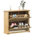Armoire à chaussures Corona 99x32x85 cm bois de pin massif