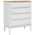 Commode FLORO blanc bois de pin massif
