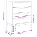 Commode FLORO blanc bois de pin massif