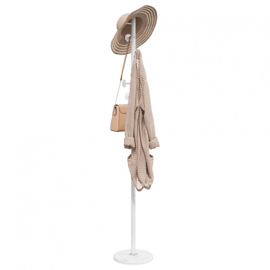 Porte-manteau blanc 176 cm fer enduit de poudre