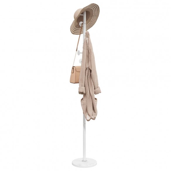 Porte-manteau blanc 176 cm fer enduit de poudre