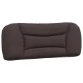 Lit avec matelas marron foncé 100x200 cm tissu