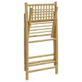 Chaises de bistro pliantes lot de 2 et coussins blanc crème