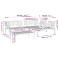 Salon palette de jardin 4 pcs bois d'acacia massif