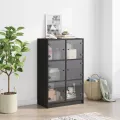 Buffet haut avec portes noir 68x37x109 cm bois d'ingénierie