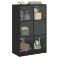Buffet haut avec portes noir 68x37x109 cm bois d'ingénierie