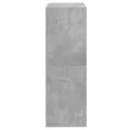 Buffet haut avec portes gris béton 68x37x109 cm bois ingénierie