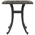 Table de jardin bronze 53x53x53 cm aluminium coulé
