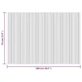 Tapis rectangulaire naturel clair 70x100 cm bambou