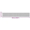 Tapis rectangulaire naturel clair 70x500 cm bambou