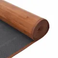 Tapis rectangulaire marron 100x1000 cm bambou