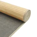 Tapis rectangulaire naturel clair 70x300 cm bambou