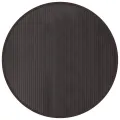 Tapis rond marron foncé 100 cm bambou