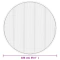 Tapis rond marron foncé 100 cm bambou