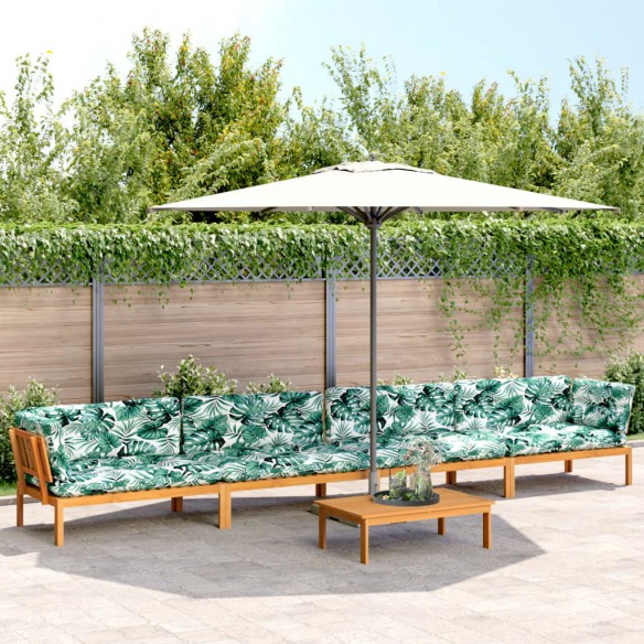 Salon palette de jardin avec coussins 5pcs bois d'acacia massif