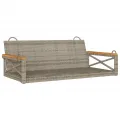 Balancelle gris 109x62x40 cm résine tressée