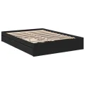 Cadre de lit avec tiroirs noir 135x190 cm bois d'ingénierie