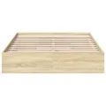 Cadre de lit et tiroirs chêne sonoma 140x190 cm bois ingénierie