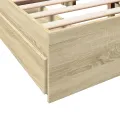 Cadre de lit et tiroirs chêne sonoma 140x190 cm bois ingénierie