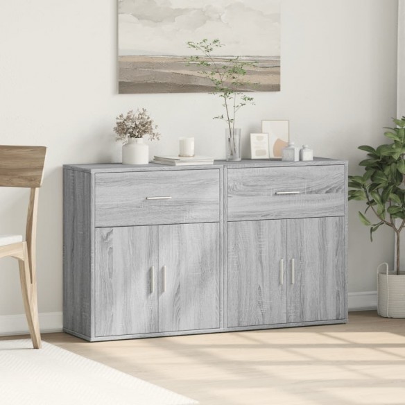 Buffets 2 pcs sonoma gris 60x31x70 cm bois d'ingénierie