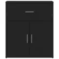 Buffets 2 pcs noir 60x31x70 cm bois d'ingénierie