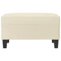 Repose-pied Crème 70x55x41 cm Similicuir