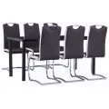 Ensemble de salle à manger 7 pcs Similicuir Marron