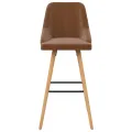 Tabourets de bar lot de 2 marron velours