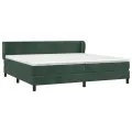 cadre de lit et matelas Vert foncé 200x200cm Velours