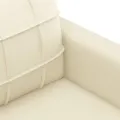 Ensemble de canapés 3 pcs avec coussins crème similicuir