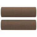 Ensemble de canapés 2 pcs avec coussins marron tissu