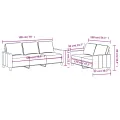 Ensemble de canapés 2 pcs avec coussins Taupe Tissu