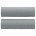 Canapé 2 places avec oreillers gris clair 140 cm tissu