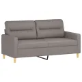 Ensemble de canapés 3 pcs avec coussins Taupe Tissu
