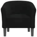 Chaise cabriolet noir tissu