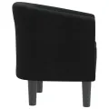 Chaise cabriolet noir tissu