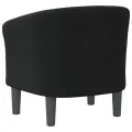 Chaise cabriolet noir tissu