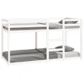 Lit superposé sans matelas blanc 90x200 cm bois de pin massif