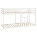 Lit superposé sans matelas blanc 90x200 cm bois de pin massif