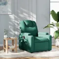 Fauteuil inclinable Vert foncé Tissu