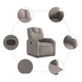 Fauteuil inclinable Taupe Tissu