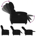 Fauteuil inclinable noir velours